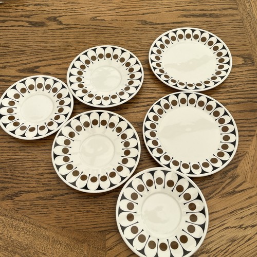 Hostess tableware black - 6x,