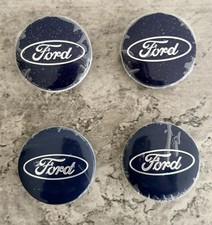 4 x Navy FORD CENTRE CAPS 54MM ALLOY WHEEL FOCUS FIESTA KA