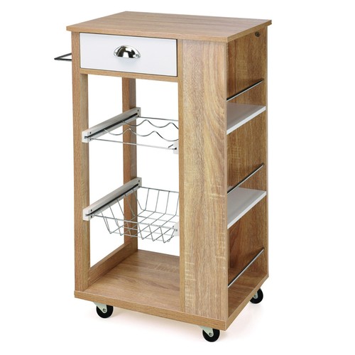 Wooden kitchen serving trolley - wooden,