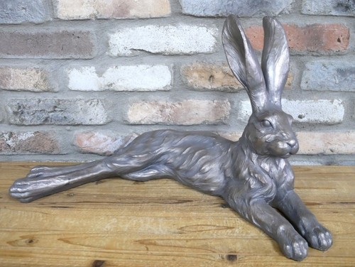 Large laying hare ornament - hare,