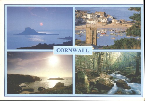 Cornwall multi view postcard - cornwall, multi-view