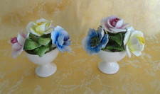 Pair of Radnor Fine Bone China England Flowers Baskets Pots