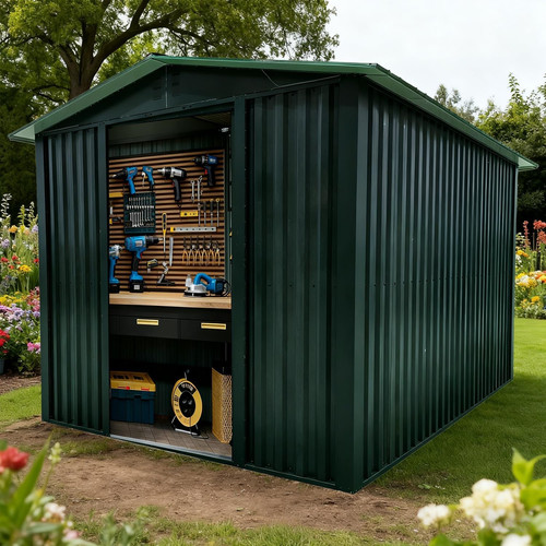 Metal garden shed - garden,