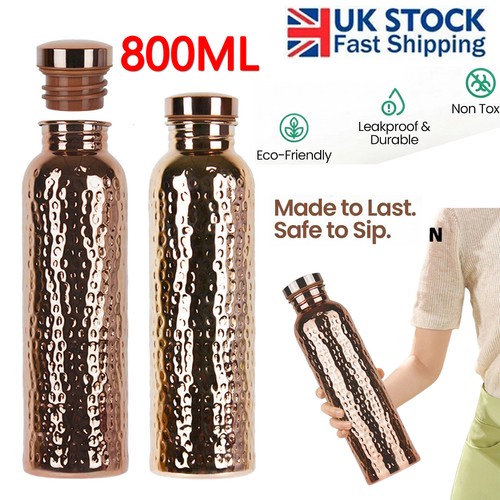 Pure copper water bottle - copper,