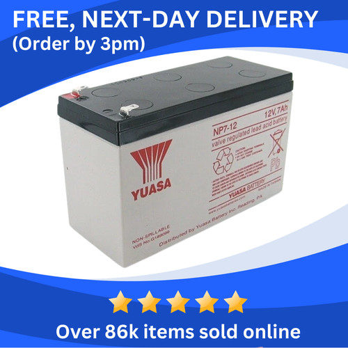 Genuine yuasa 12v 7ah battery - genuine,