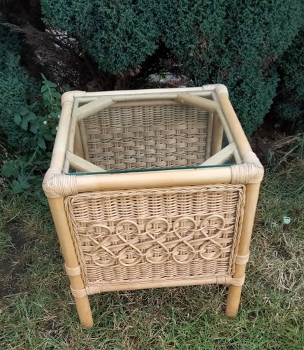 Cane bamboo glass - , top