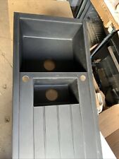 Cooke & Lewis Ising Black Resin 1.5 Bowl Sink & drainer 500mm x 1000mm(sink only