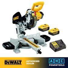 Dewalt DCS365M2 Mitre Saw 18V Cordless 184mm (2 x 4Ah Batteries)