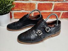 WOMENS RUSSELL & BROMLEY CLARENCE UK 6 EU 39 BLACK LEATHER DOUBLE MONK SHOES