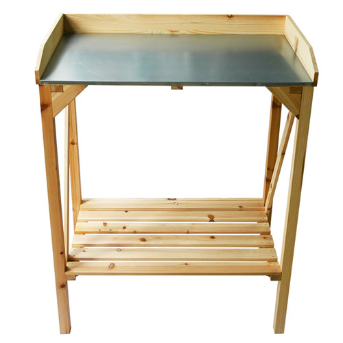 Outdoor wooden potting table - wooden,