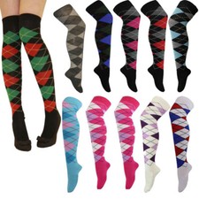 OVER THE KNEE ARGYLE SOCKS