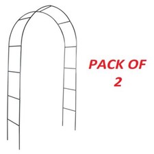 Set of 2 Metal Steel Garden Arch Rose Plant Flower Climber Path Home Archway 