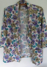 Cricket Lane Colorful Purple Floral Jacket Cotton Made in USA