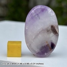 Amethyst palm worry stone for