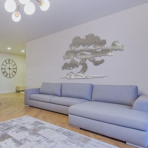 Metal conifer tree wall art - metal,