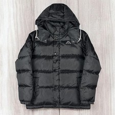 Vintage Kappa Black down retro hooded puffer jacket