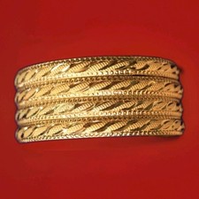Ethnic Bangles 22k Gold Plated Indian Jewelry Bollywood Bracelet set.size 2.8 