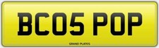 POPPY POPS REGISTRATION BC05 POP NUMBER PLATE POPPIE POPPET 2005 CARS ON POPE UK