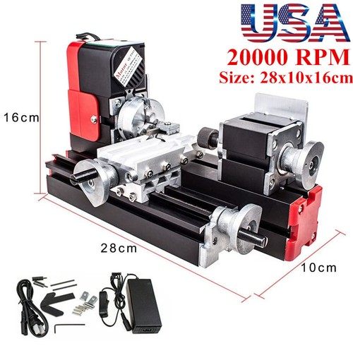 Mini lathe machine - machine, motorized
