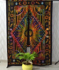 Indian Tie Dye Mandala Curtains Hippie Tapestry Wall Hanging Bohemian Valances