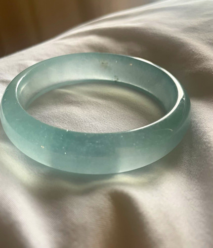 Natural oil blue - jade, bangle