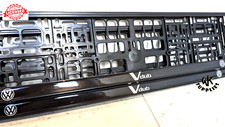 2x car number plate frame surround holder gel dome for VW VDub *LICENCED*