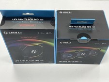 Lian Li UNI FAN TL LCD 120mm 3 Pack RGB Black + 140mm Reverse Blade Case Fan