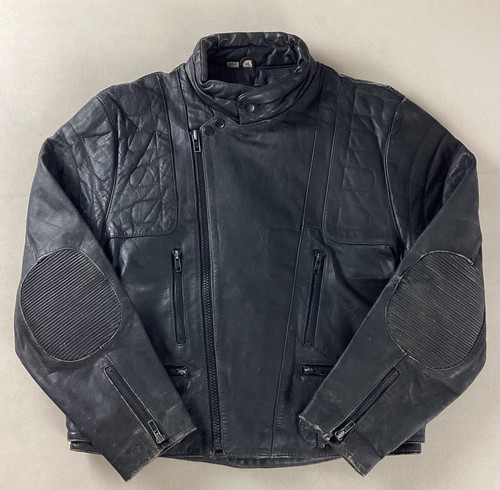Vintage leather biker - leather, jacket