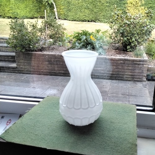 Vintage moulded white - , glass
