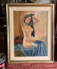 Vintage 1953 Oil Painting of a