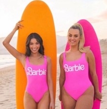 Women’s Barbie Pink Swimsuit Bodysuit S