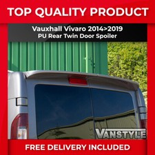 FITS VAUXHALL VIVARO X82 14-19 PU REAR TWIN BARN DOOR SPOILER NOT FIBREGLASS