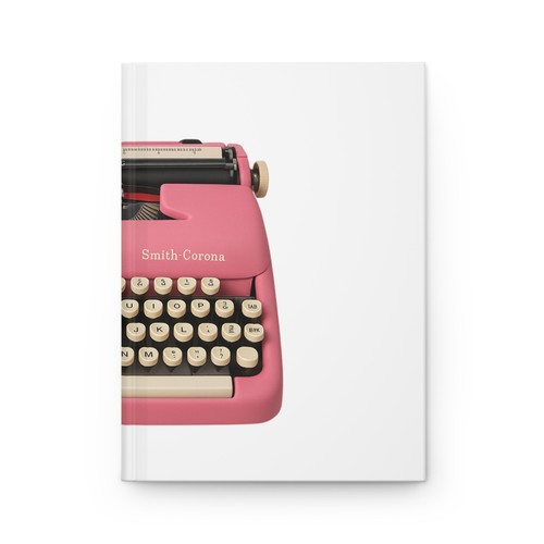 Pink vintage typewriter - pink,