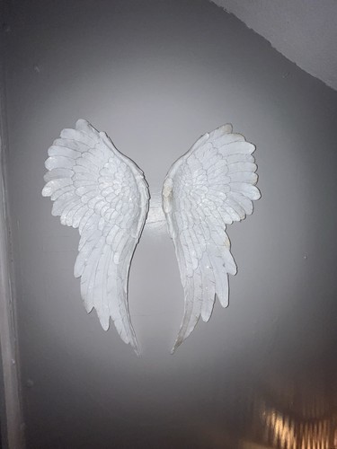 Pair large glitter angel - of,