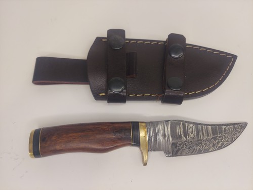 Damascus hunting knife - damascus,