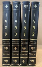 4 x Britannica Annuals / Year Books - 1989/90/91/1992 - Encyclopaedia Britannica