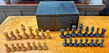 Antique Wooden Full Chess Set