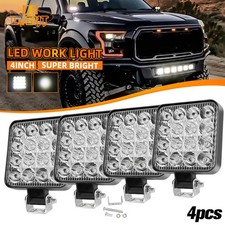 4Pcs Square LED Work Light Pods SPOT Lights For Truck Off Road 4X4 Tractor 12V