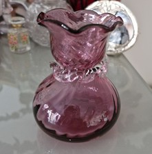 Pilgrim Cranberry Glass Vase
