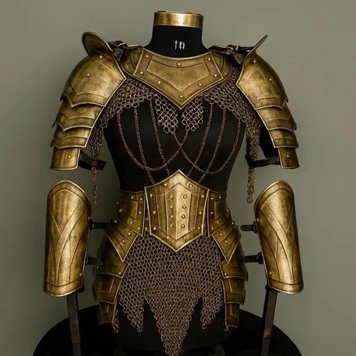 Medieval lady armor suit - suit, brave