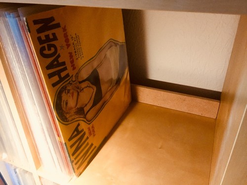 Record shelf stop buffer for - record,