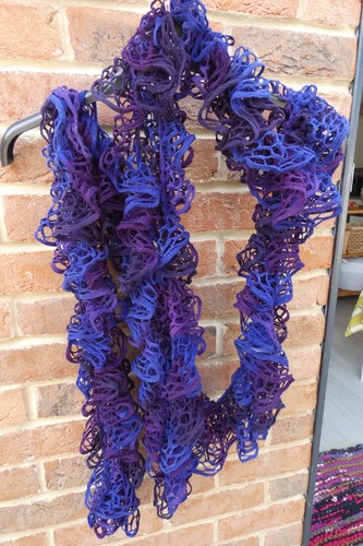 Hand knitted lacy ruffle - lacy, scarf
