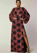 NEW Virgos Lounge Black Riviera Embellished Kaftan Occasion Maxi Party Dress