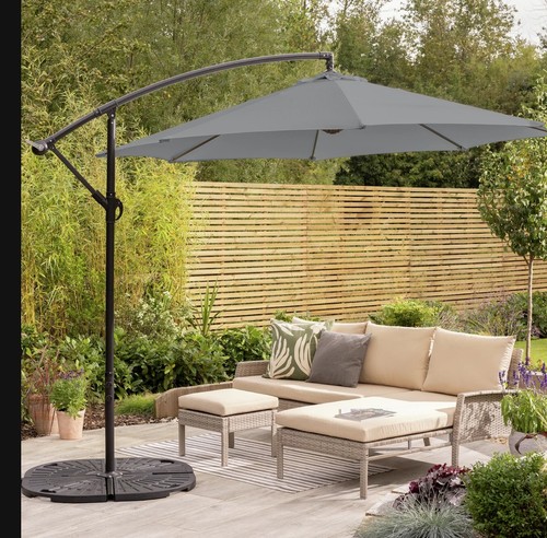 Overhanging garden parasol - overhanging,