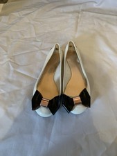 Ted Baker Women's Ballerina Size 5 Good Condition Black Bow Detail Quality Shoes