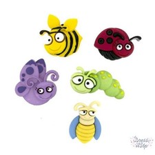 Dress It Up Buttons - 5pcs Bug-Eyed