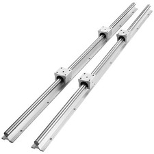 VEVOR 2PCS SBR20 1000mm Linear Guide Rail Slide Rail 4 PCS SBR20UU Bearing Block