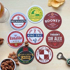 Man United Football Beer Mat