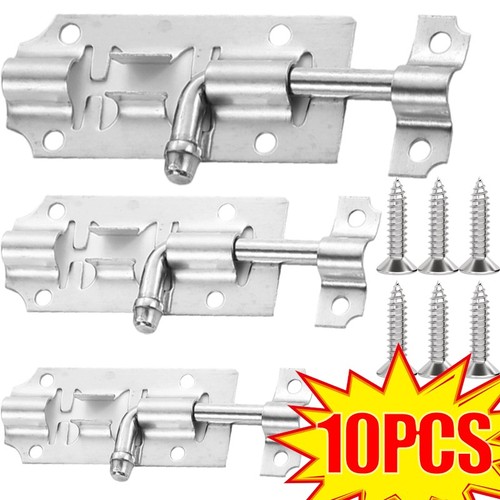 10x stainless steel door bolt - 10x,