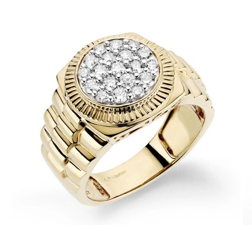 9ct gold diamond rolex - gold, style